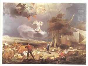 Nicolaes Berchem, Annunciation to the Shepherds, 1656