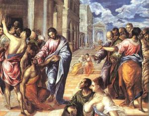Jesus Healing Blind Bartimaeus El-Greco, 1578 
